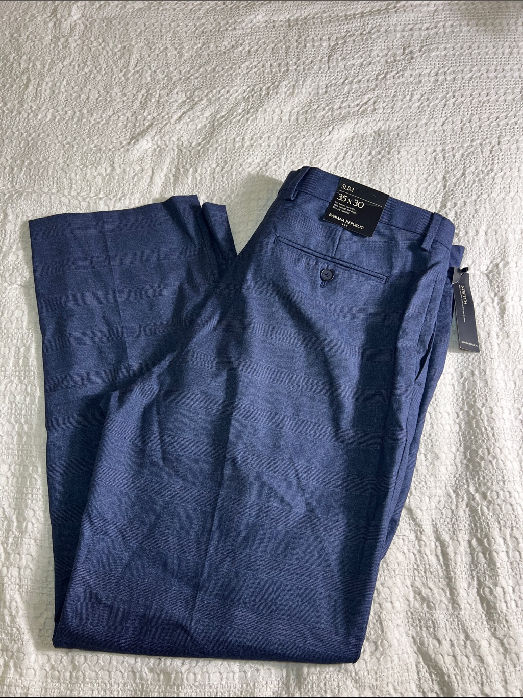 Banana Republic Men’s Slim Fit Dress Pants In Navy Size 35x30